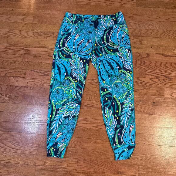 Lilly Pulitzer Luxletic Weekender Leggings Jogger Pant Tropical Print 1X RARE - Picture 5 of 7